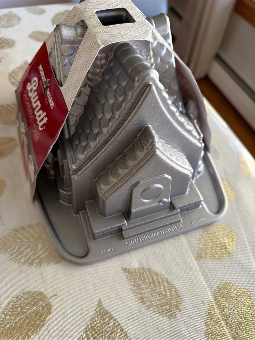 Nordic Ware Silver Bundt Gingerbread House Cake Mold
